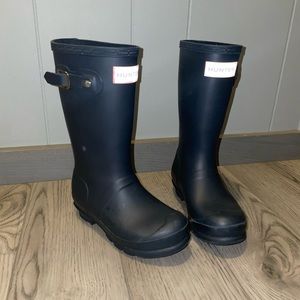Navy Blue Kids Hunter Rain Boots